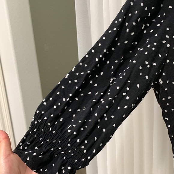 Black polka dot blouse - Picture 3 of 4